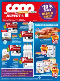 Náhľad COOP Jednota letáku platného od 26.08.2026