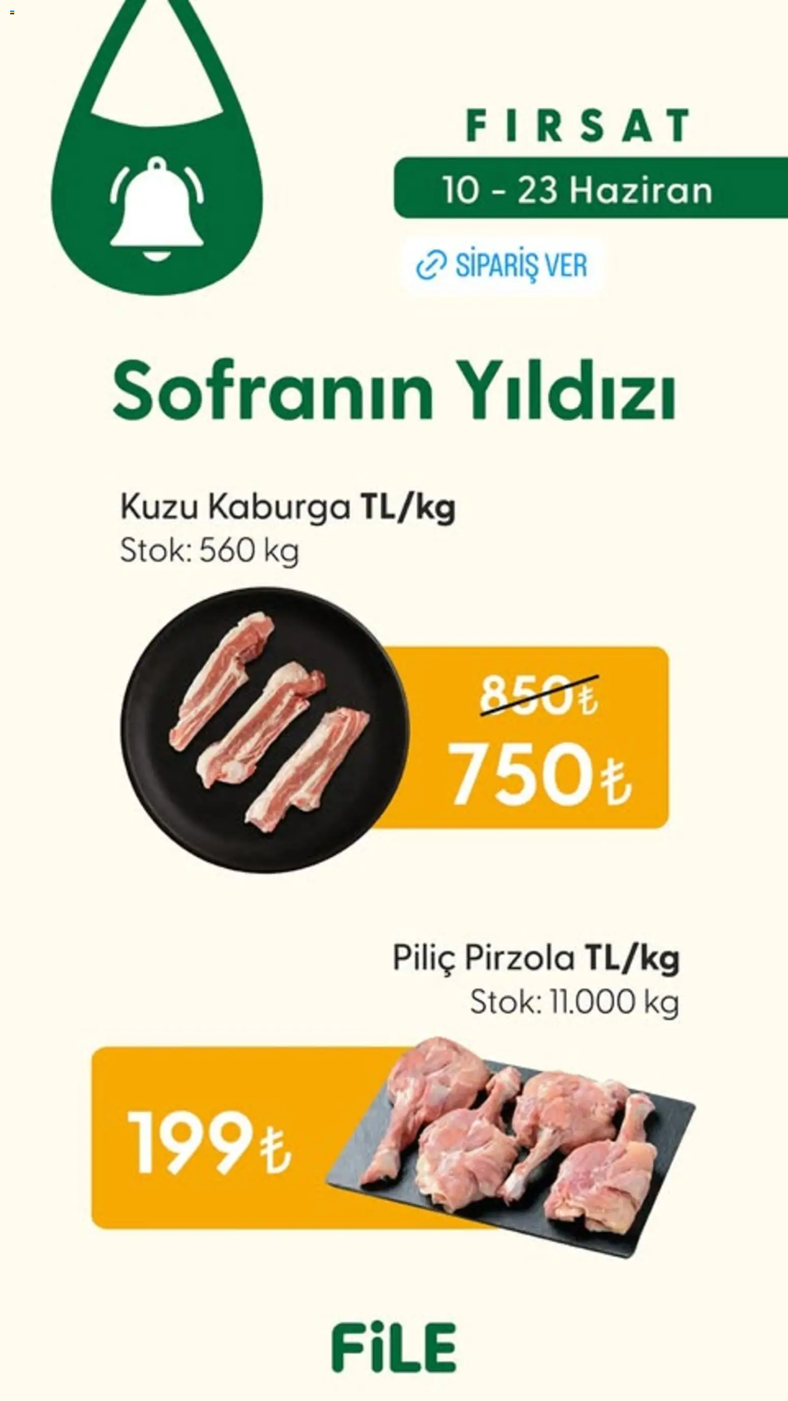 File Market File Market İndirim 10.06.2026 - Broşürünün önizlemesi - Pirzola, Piliç