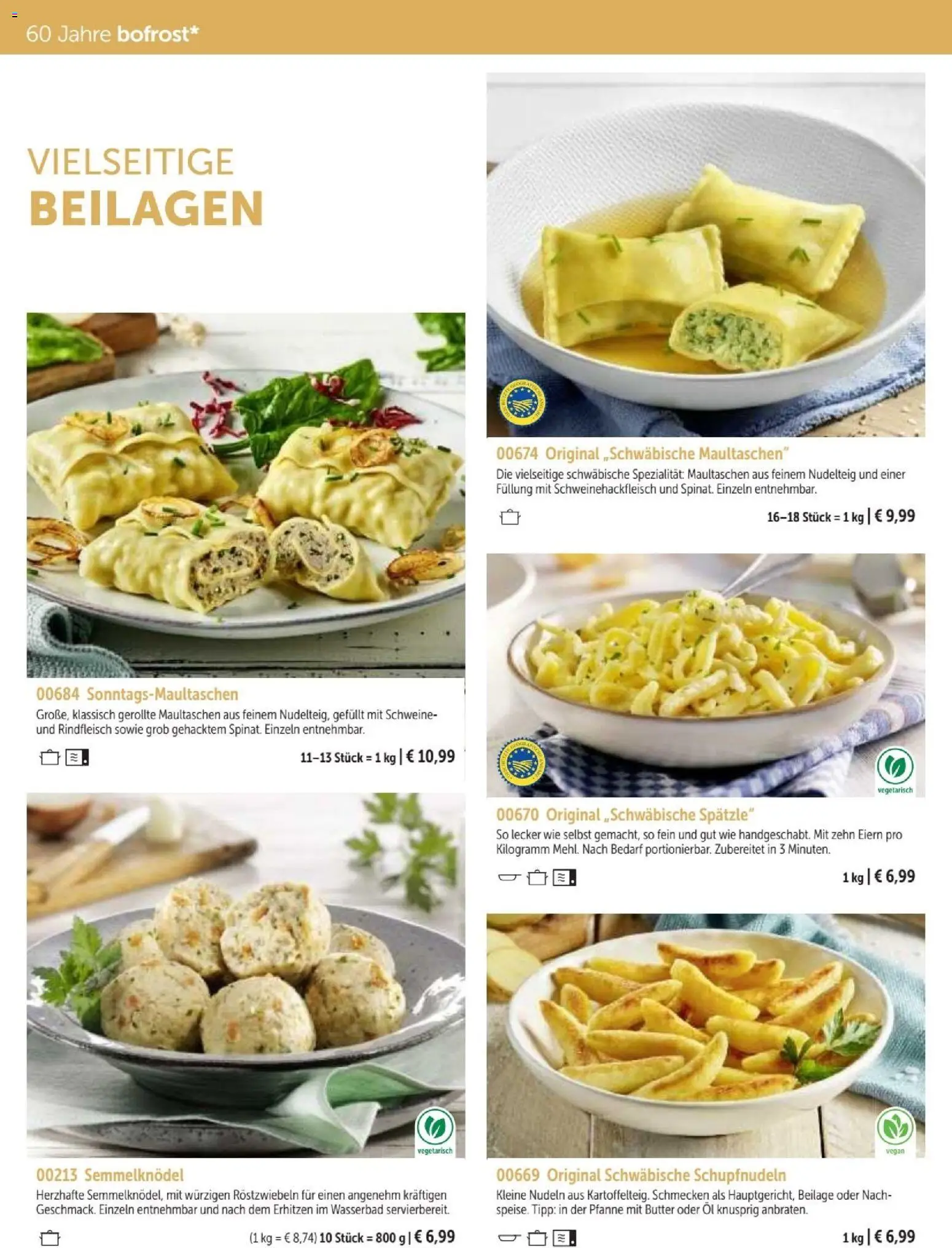 Vorschau von dem Prospekt des Geschäftes Bofrost, gültig ab dem 07.09.2026 - Butter, Öl, Nudeln, Maultaschen, Rindfleisch, Beilagen