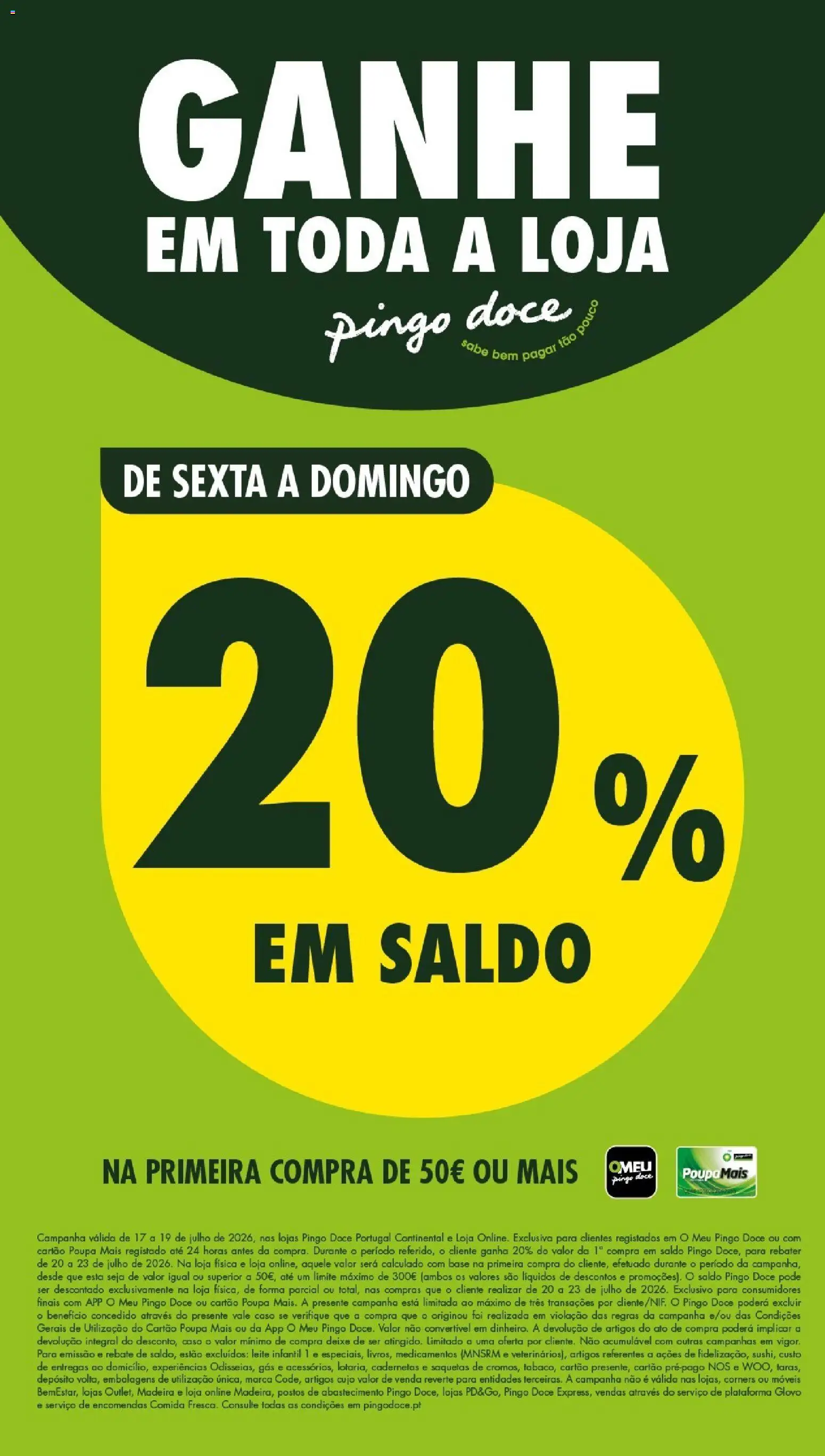 Pré-visualização do folheto da loja Pingo Doce válida a partir de 17/07/2026