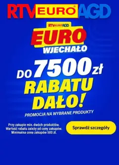 Pogląd oferty "RTV Euro AGD Sklep oferta - Do 7500 zł rabatu" - ważna od 01.10.2026