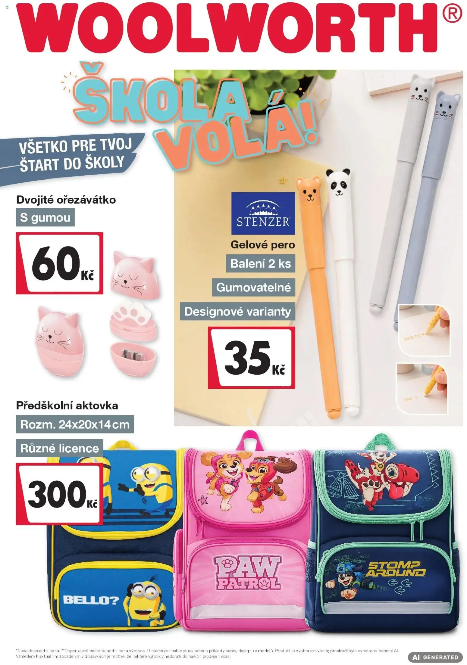 Náhled nabídky: Woolworth Woolworth leták platný od 21.08.2026 - Pero, Aktovka, Ořezávátko