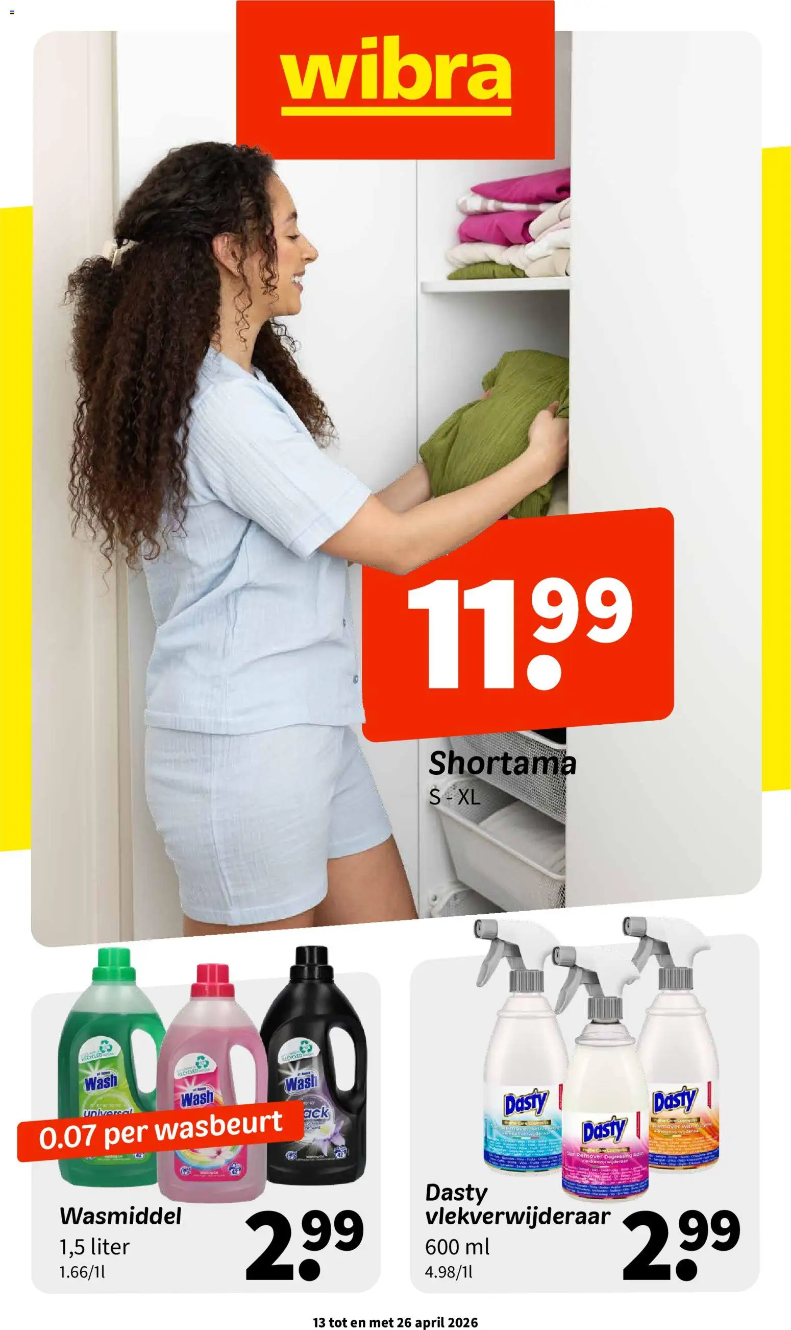 Voorbeeld van Wibra Folder van winkel Wibra geldig vanaf 13/04/2026 - Wasmiddel