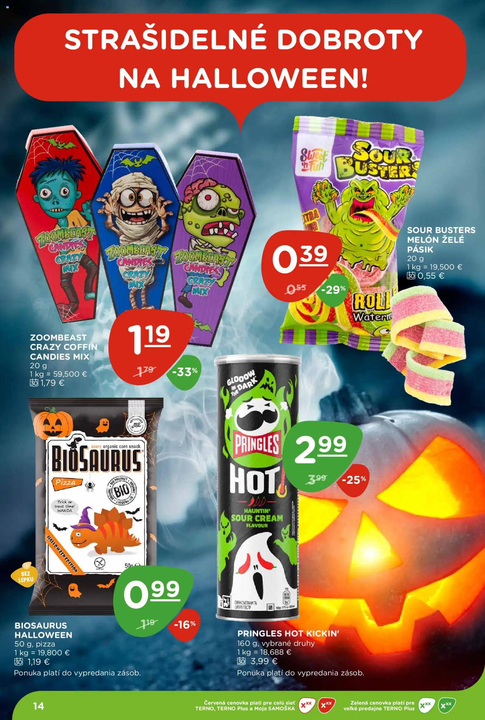 Náhľad Terno letáku platného od 22.10.2026 - Pizza, Pringles, Melón