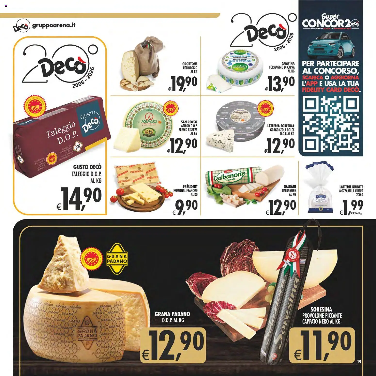 Anteprima dell'opuscolo Decò volantino Gourmet Sicilia dal negozio Decò valido da 23/10/2026 - Gorgonzola, Formaggio, Mozzarella, Grana Padano, Emmental, Provolone, Formaggio di capra
