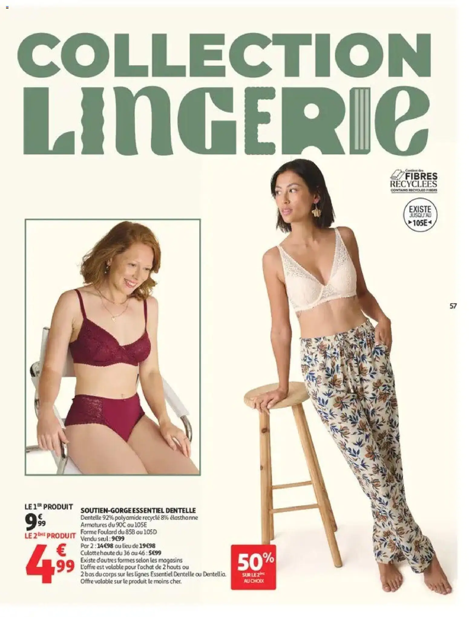 Prévisualisation de Auchan Ménage rentrée hypers du magasin Auchan formulaire valide 08/09/2026 - Culotte, Foulard, Soutien-gorge