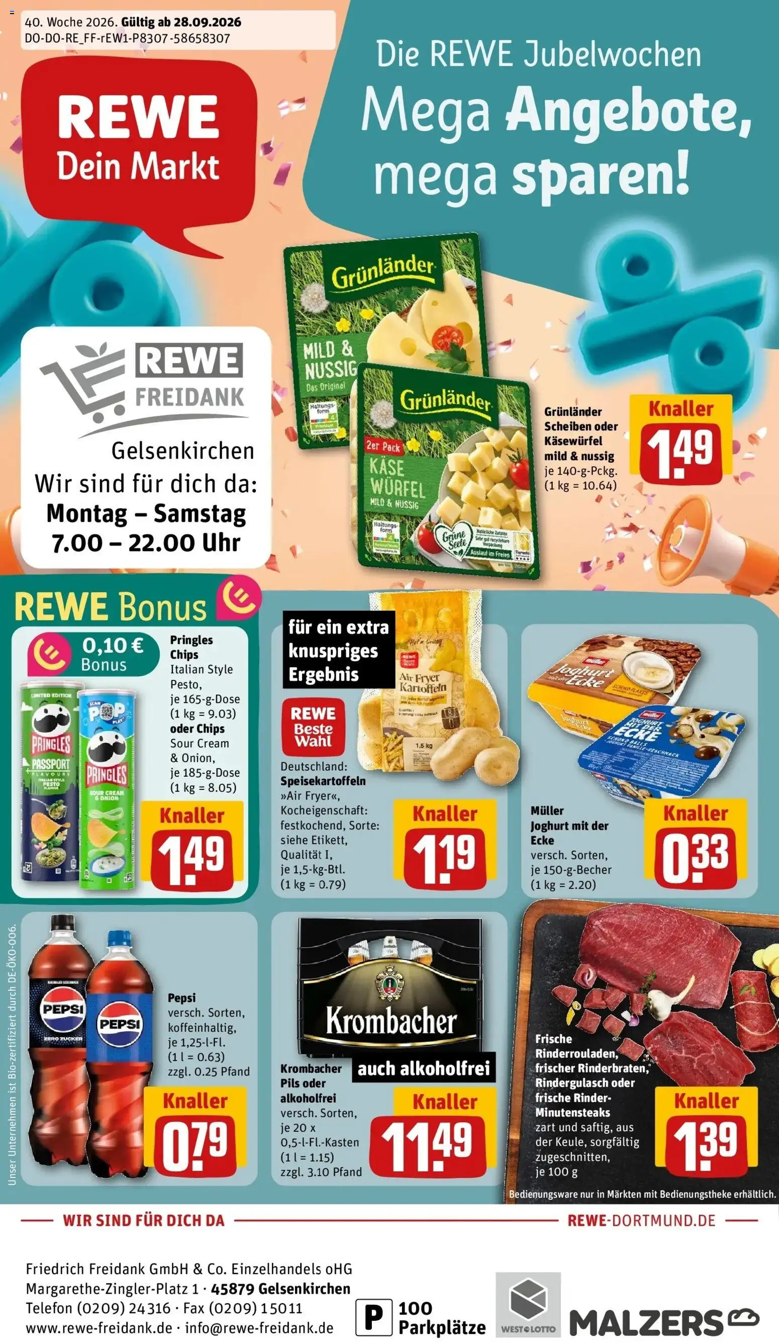 Vorschau von dem Prospekt des Geschäftes Rewe, gültig ab dem 28.09.2026