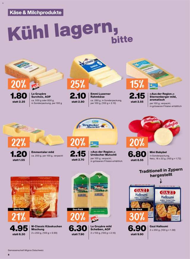 Neue Migros Aktionen ab 09.07.