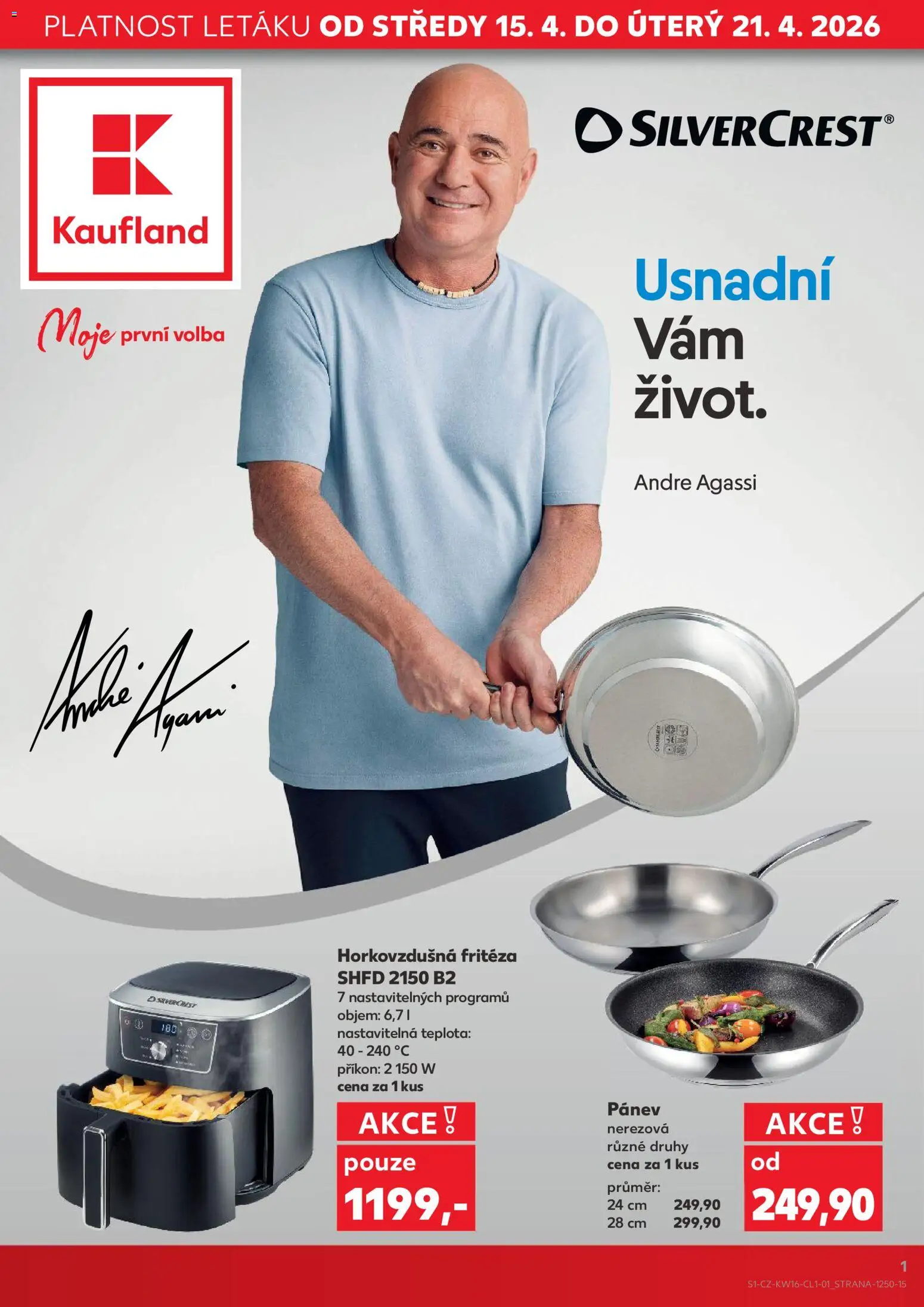 Náhled nabídky: Kaufland Kaufland leták - Kolín platný od 15.04.2026 - Horkovzdušná fritéza, Pánev, Fritéza