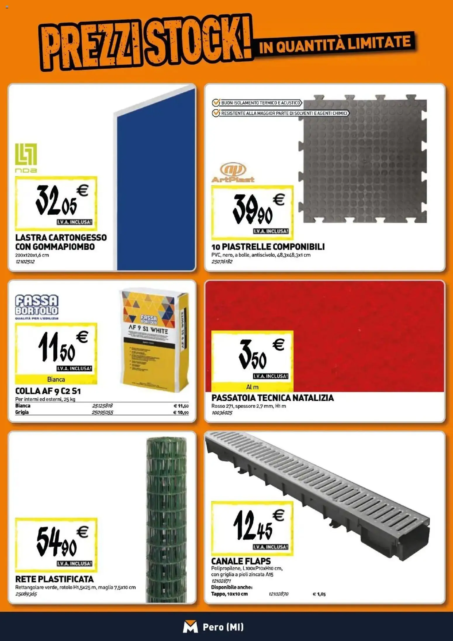 Anteprima dell'opuscolo TECNOMAT catalogo Pero dal negozio TECNOMAT valido da 29/10/2026 - Griglia, Piastrelle, Colla