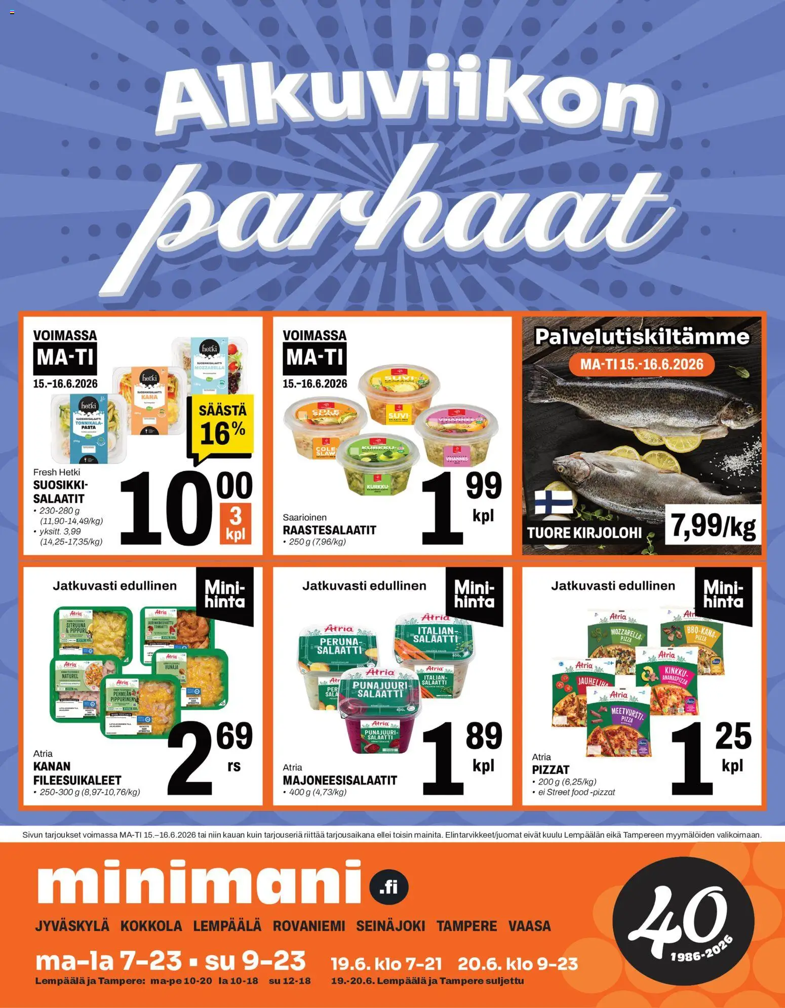 Kaupan Minimani Minimani tarjoukset esikatselu, voimassa 15/06/2026
