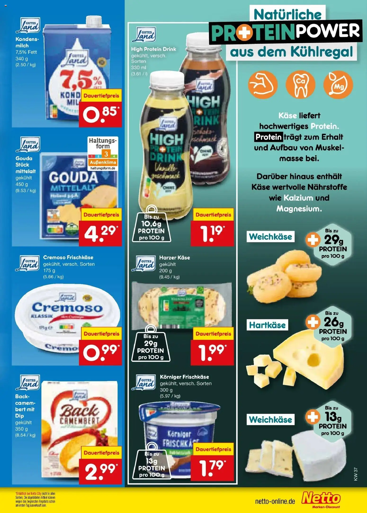Vorschau von dem Prospekt des Geschäftes Netto Marken-Discount, gültig ab dem 07.09.2026 - Käse, Milch, Camembert, Gouda, Creme, Frischkase