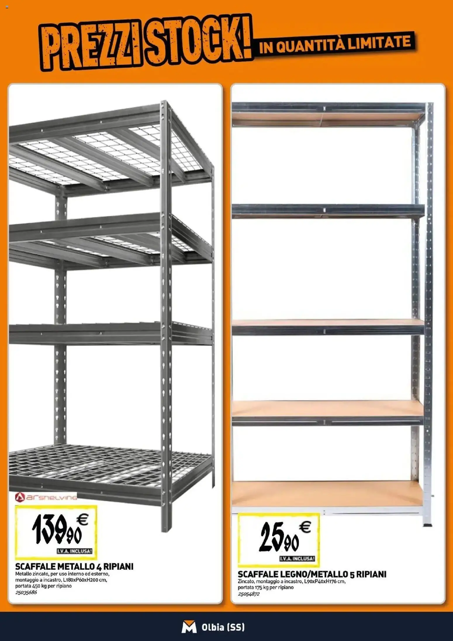 Anteprima dell'opuscolo TECNOMAT catalogo Olbia dal negozio TECNOMAT valido da 29/10/2026 - Scaffale, Ripiano
