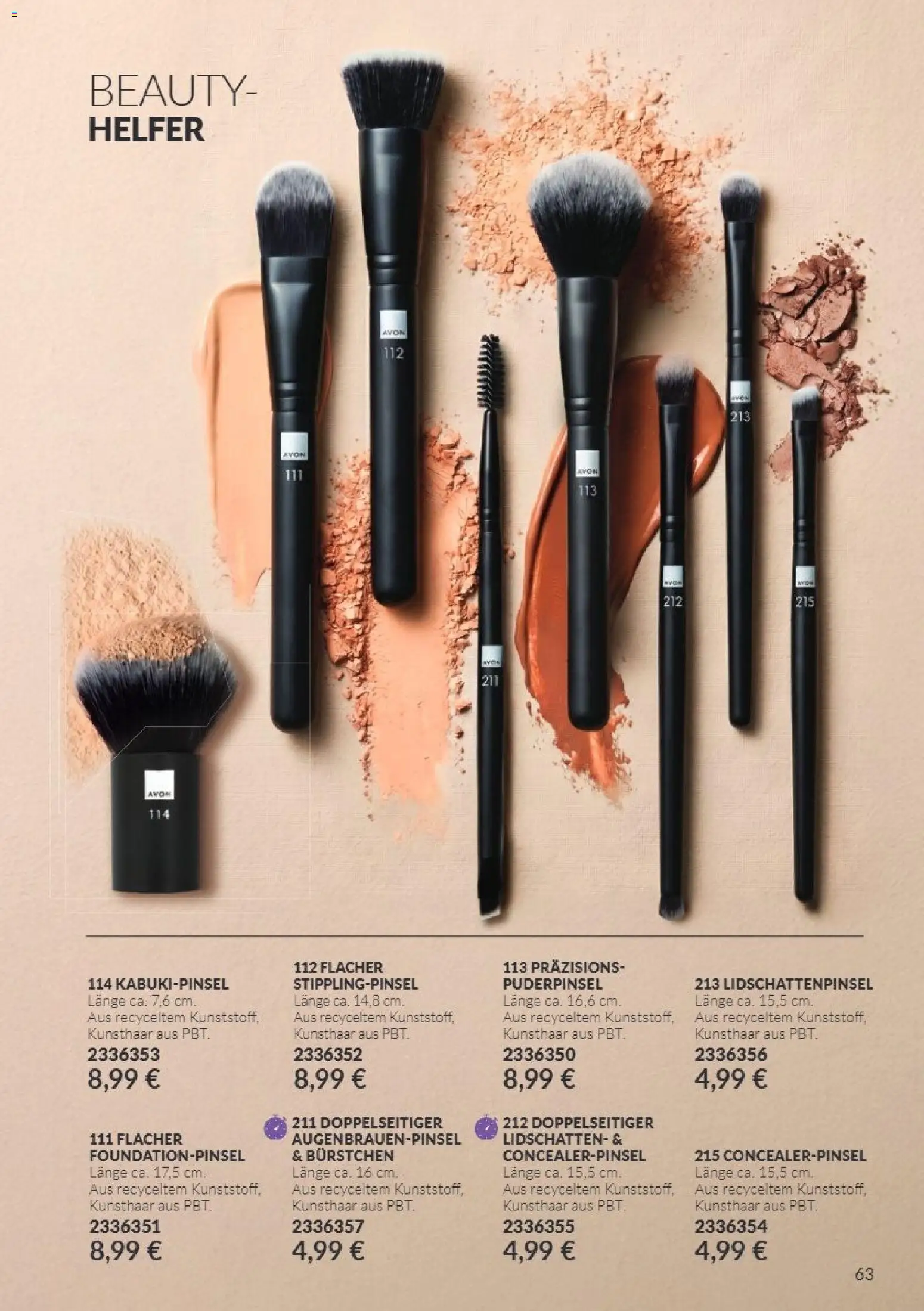 Vorschau von dem Prospekt des Geschäftes Avon, gültig ab dem 01.10.2026 - Lidschatten, Foundationpinsel, Concealerpinsel, Puderpinsel