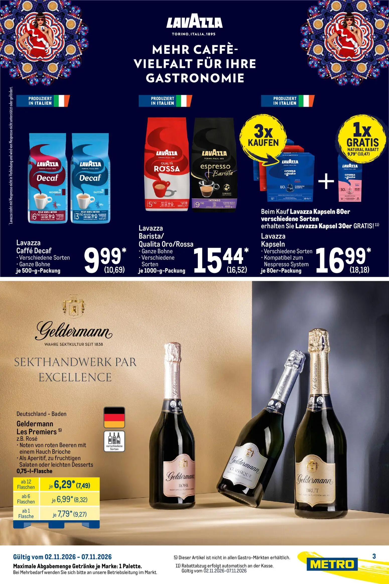 Vorschau von dem Prospekt des Geschäftes Metro, gültig ab dem 02.11.2026 - Lavazza
