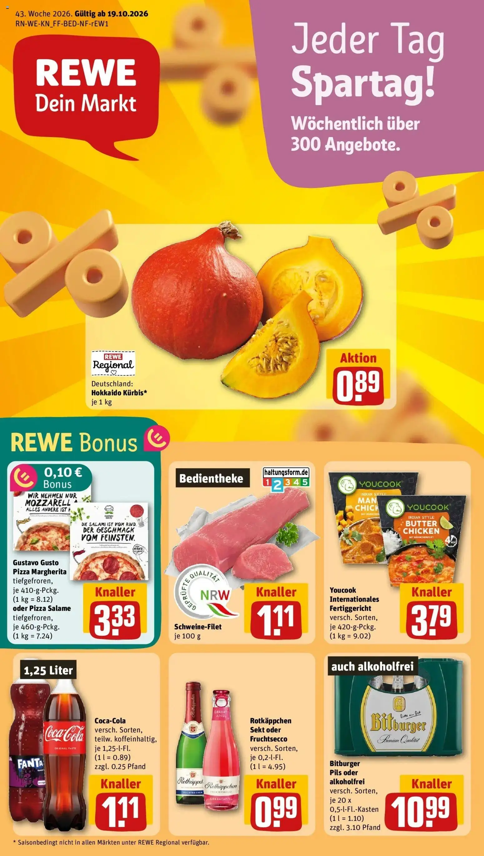 Vorschau von dem Prospekt des Geschäftes Rewe, gültig ab dem 19.10.2026