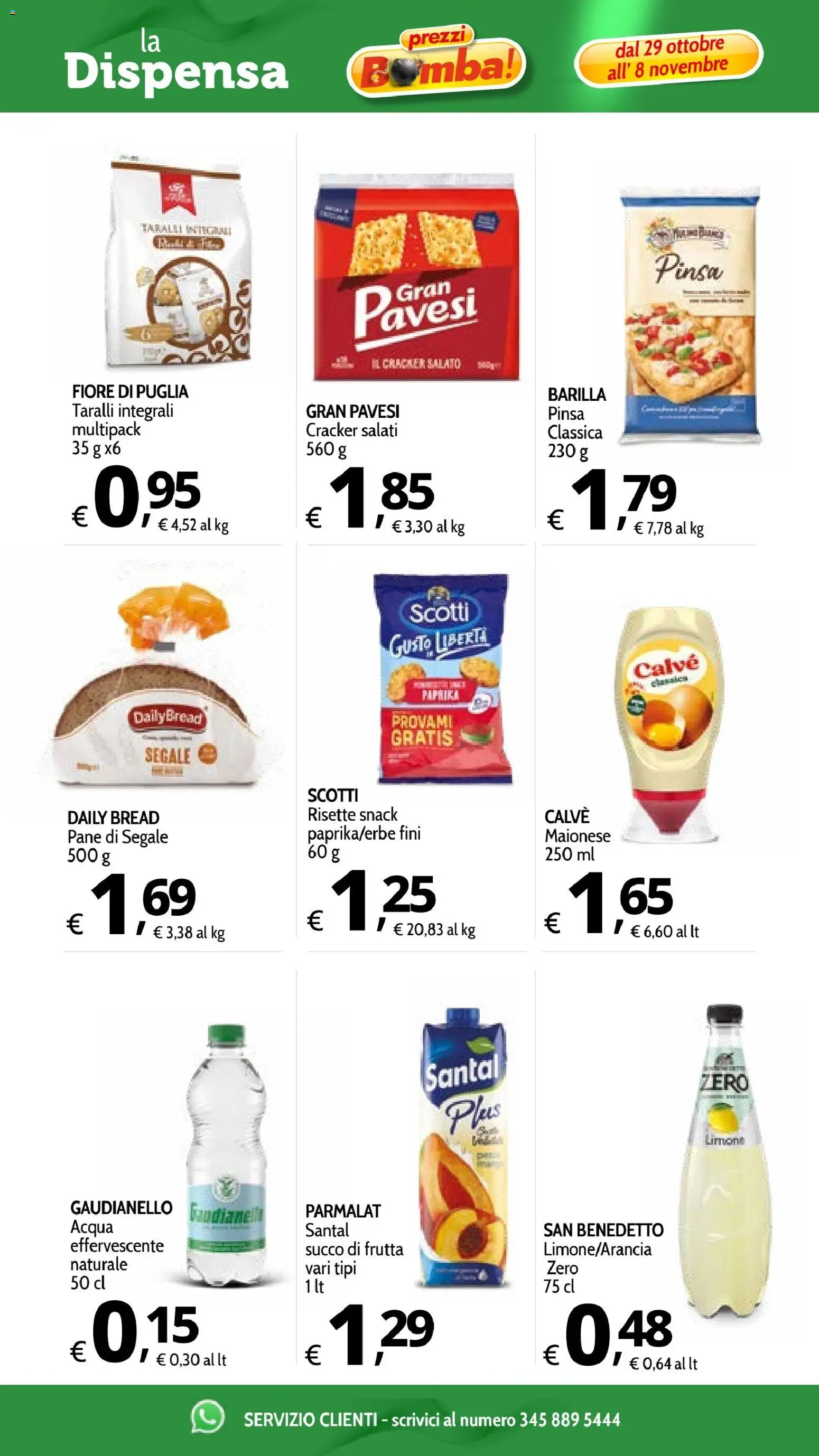 Anteprima dell'opuscolo Primo Prezzo volantino dal negozio Primo Prezzo valido da 29/10/2026 - Acqua, Limone, Frutta, Barilla, Cracker, Maionese, Succo, Succo di frutta