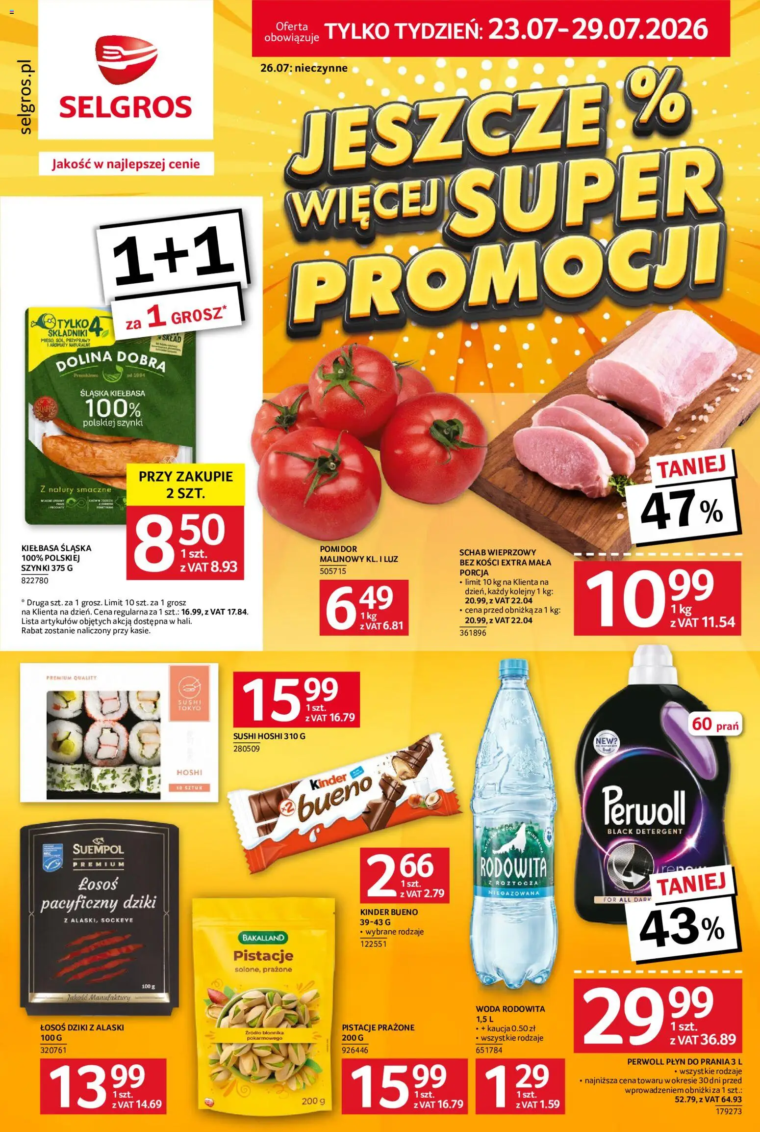 Pogląd gazetki "Selgros cash&carry gazetka - Jeszcze więcej super promocji" ze sklepu Selgros cash&carry ważnej od 23.07.2026