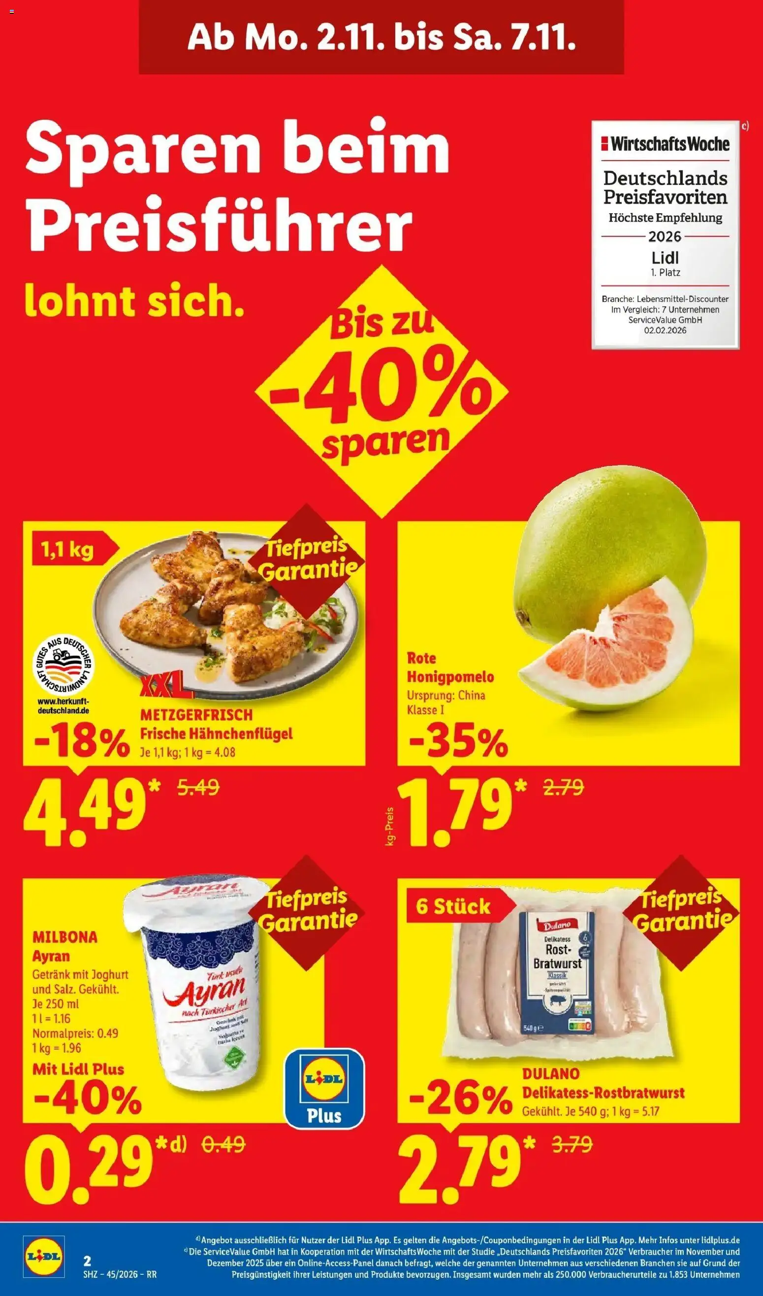 Vorschau von dem Prospekt des Geschäftes Lidl, gültig ab dem 02.11.2026