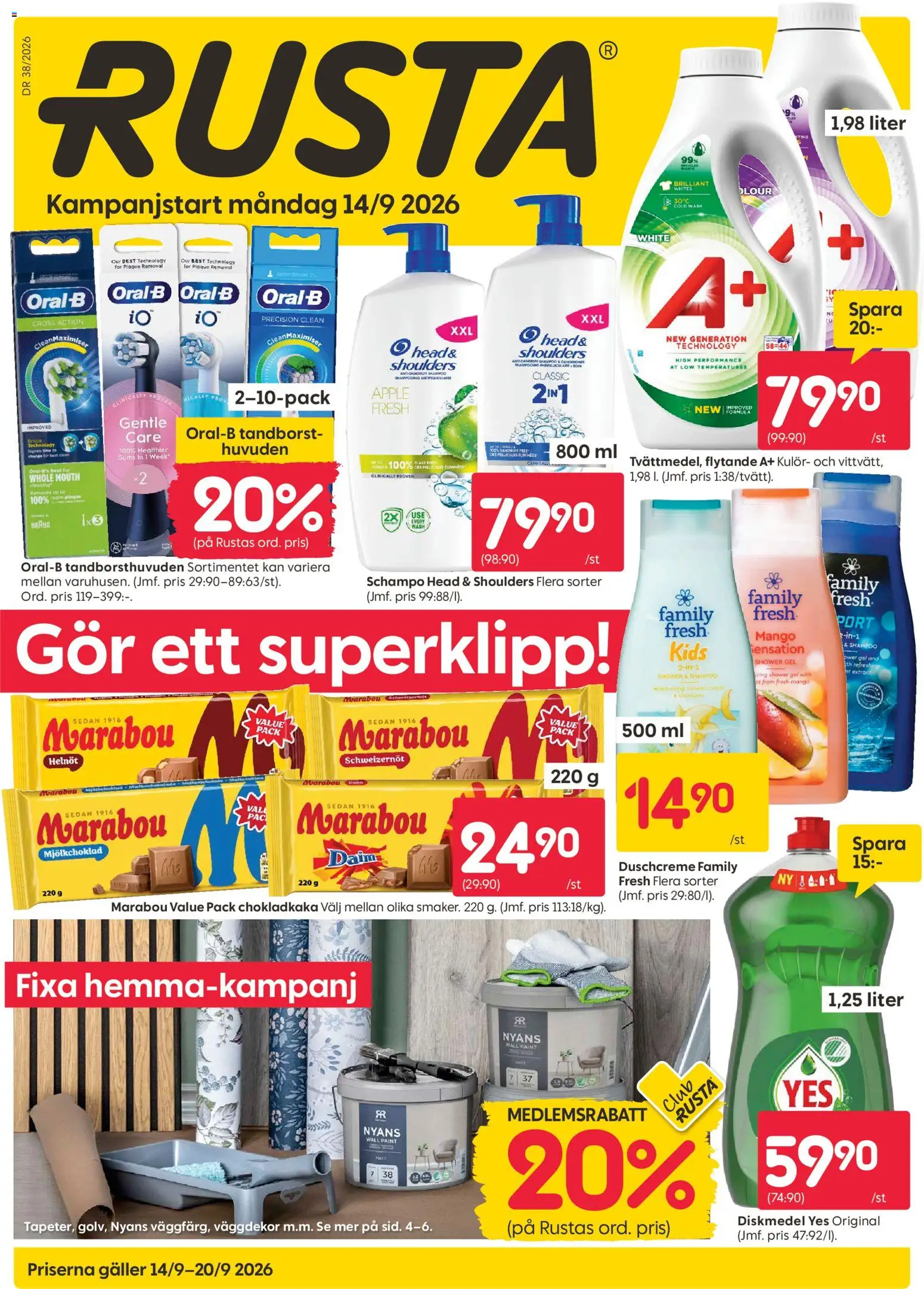 Förhandsgranska reklamblad Rusta erbjudanden från butik Rusta gäller från 14/09/2026