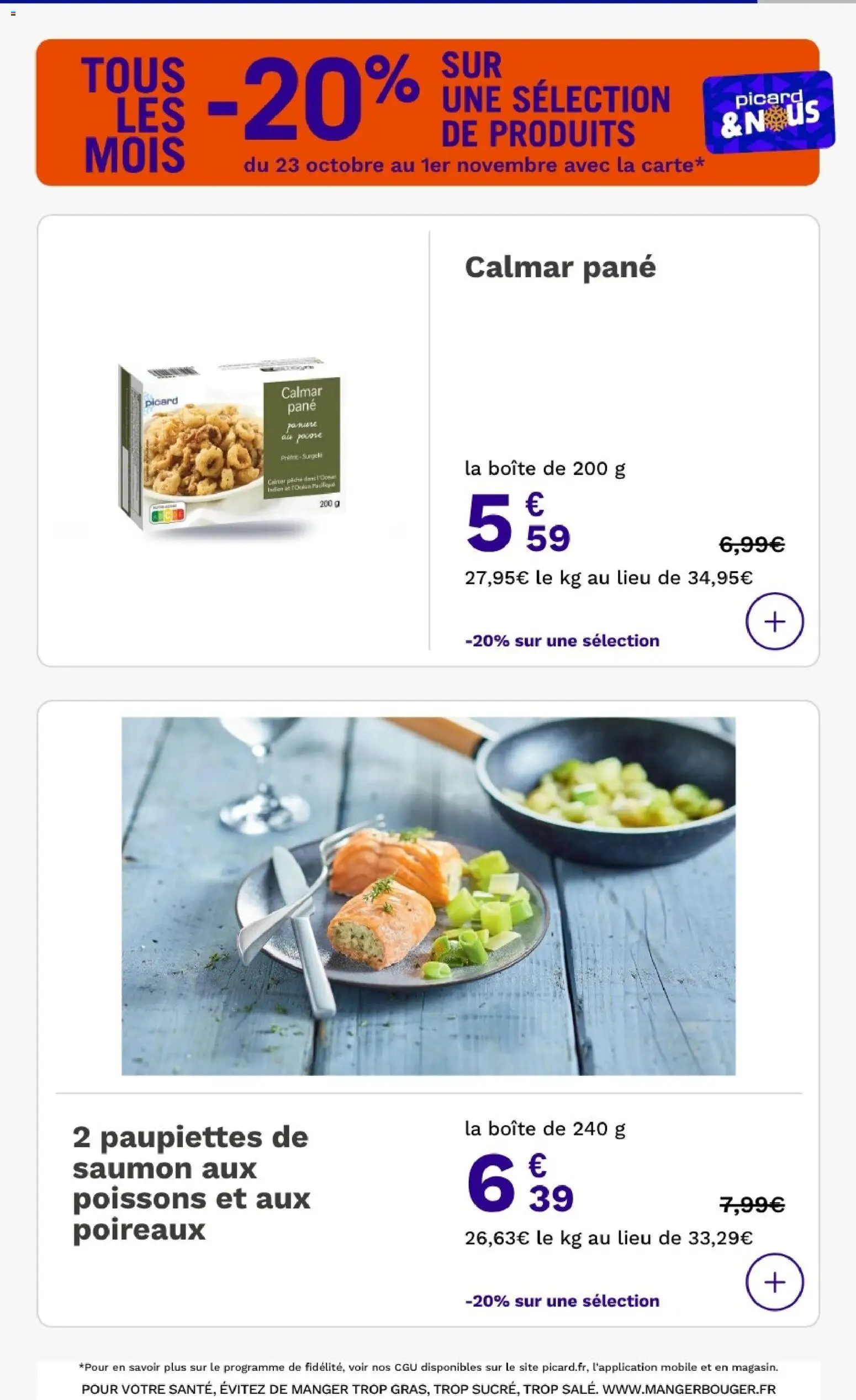Prévisualisation de Picard catalogue Harry Potter du magasin Picard formulaire valide 23/10/2026 - Poissons, Poireaux, Saumon
