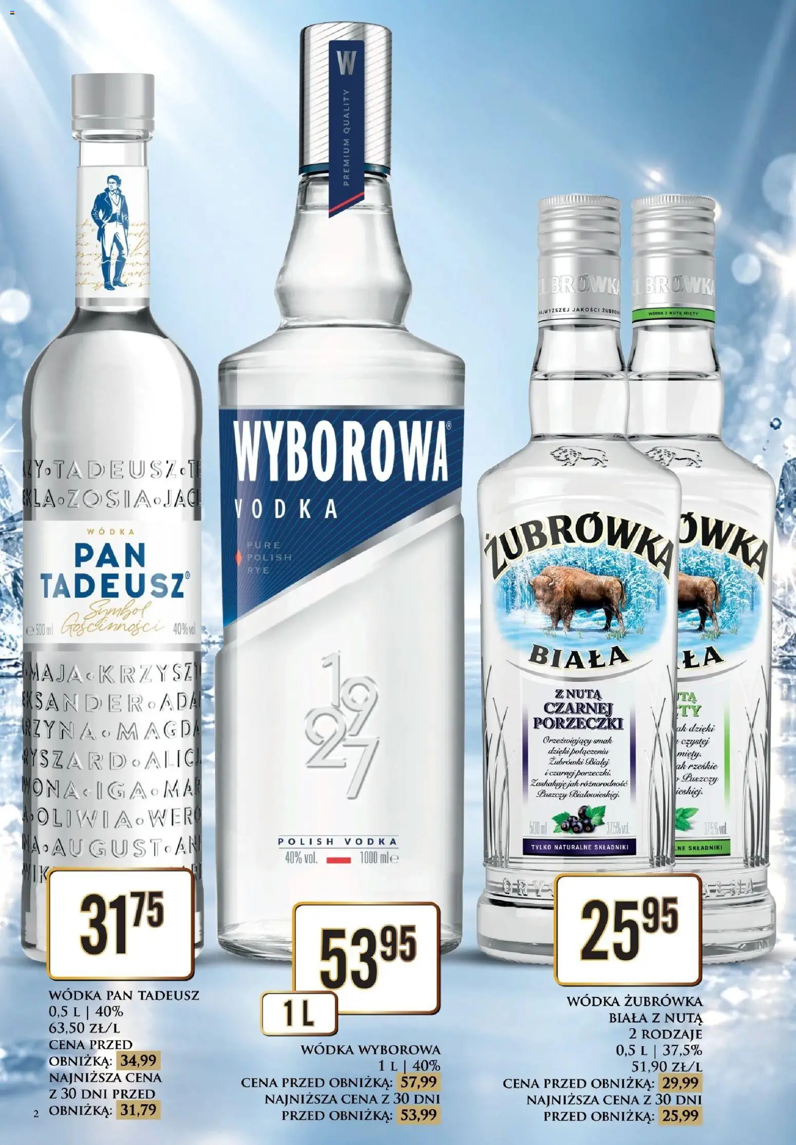 Pogląd gazetki "Dino gazetka alkoholowa" ze sklepu Dino ważnej od 23.10.2026 - Wódka, Żubrówka, Vodka, Wódka pan tadeusz, Wódka wyborowa