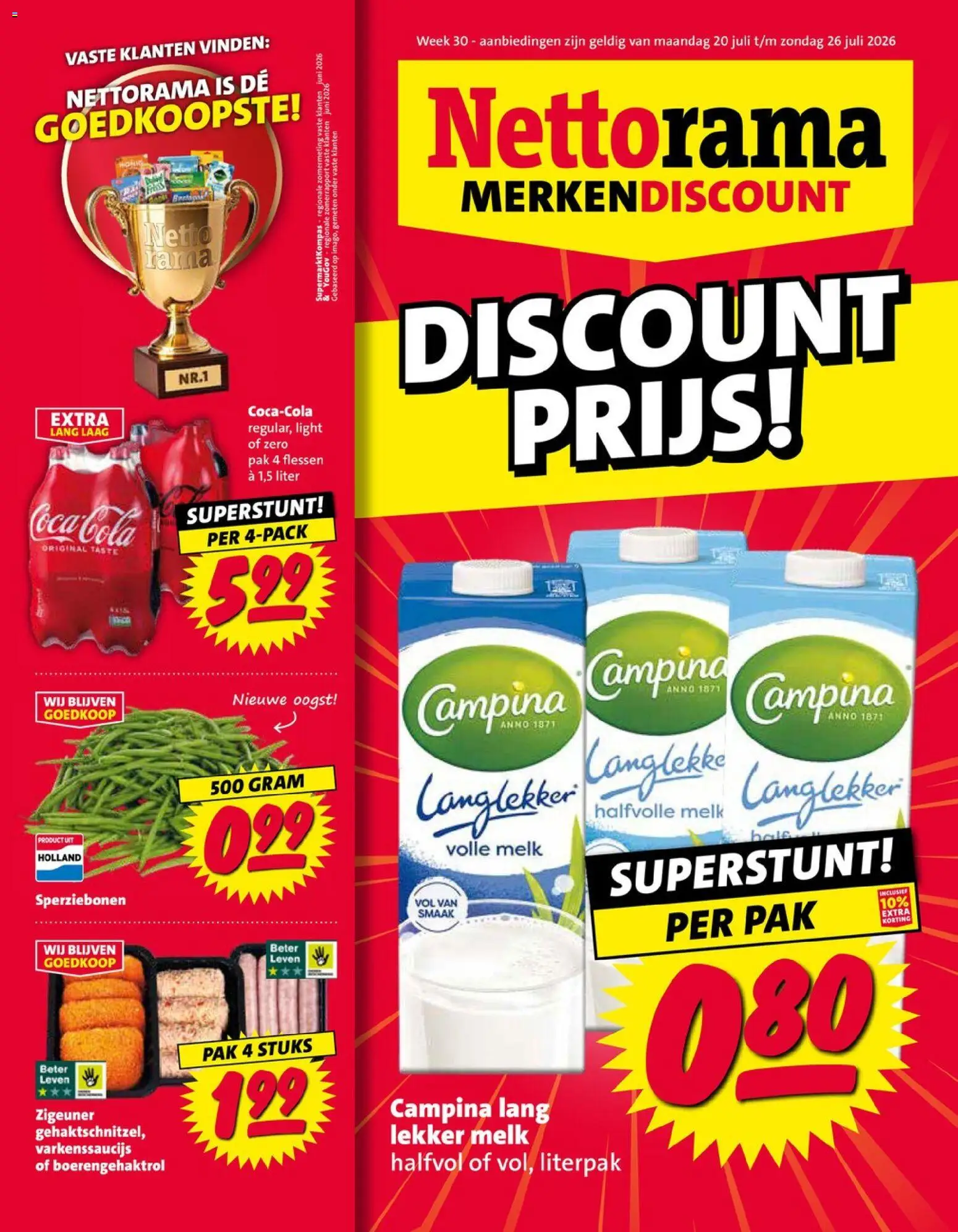 Voorbeeld van Nettorama folder van winkel Nettorama geldig vanaf 20-07-2026 - Melk, Halfvolle Melk, Volle melk