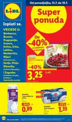 Pregled letka Lidl - Super Ponuda trgovine Lidl vrijedi od 13.07.2026