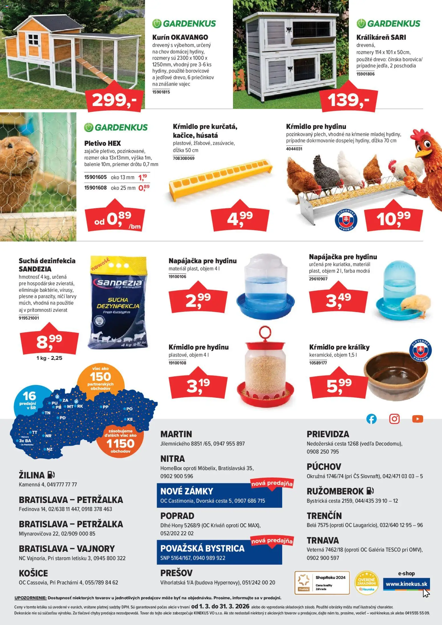 Náhľad Kinekus letáku platného od 01.03.2026 - Pletivo
