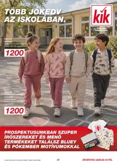Kik - Kik akciós újság megtekintése, amely érvényes 2026.08.10.-től