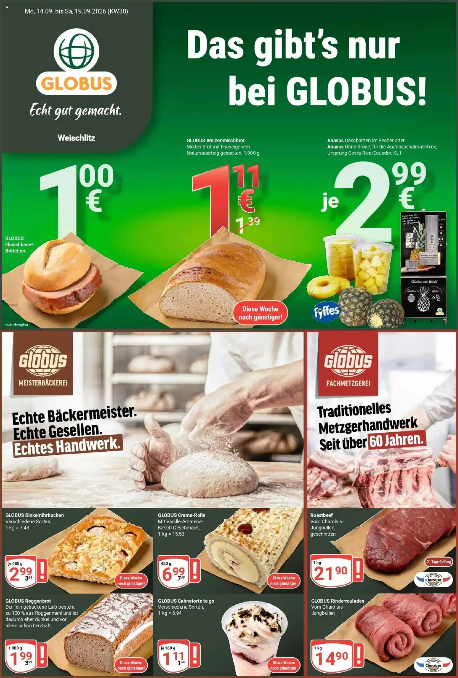 Vorschau von dem Prospekt des Geschäftes Globus, gültig ab dem 14.09.2026