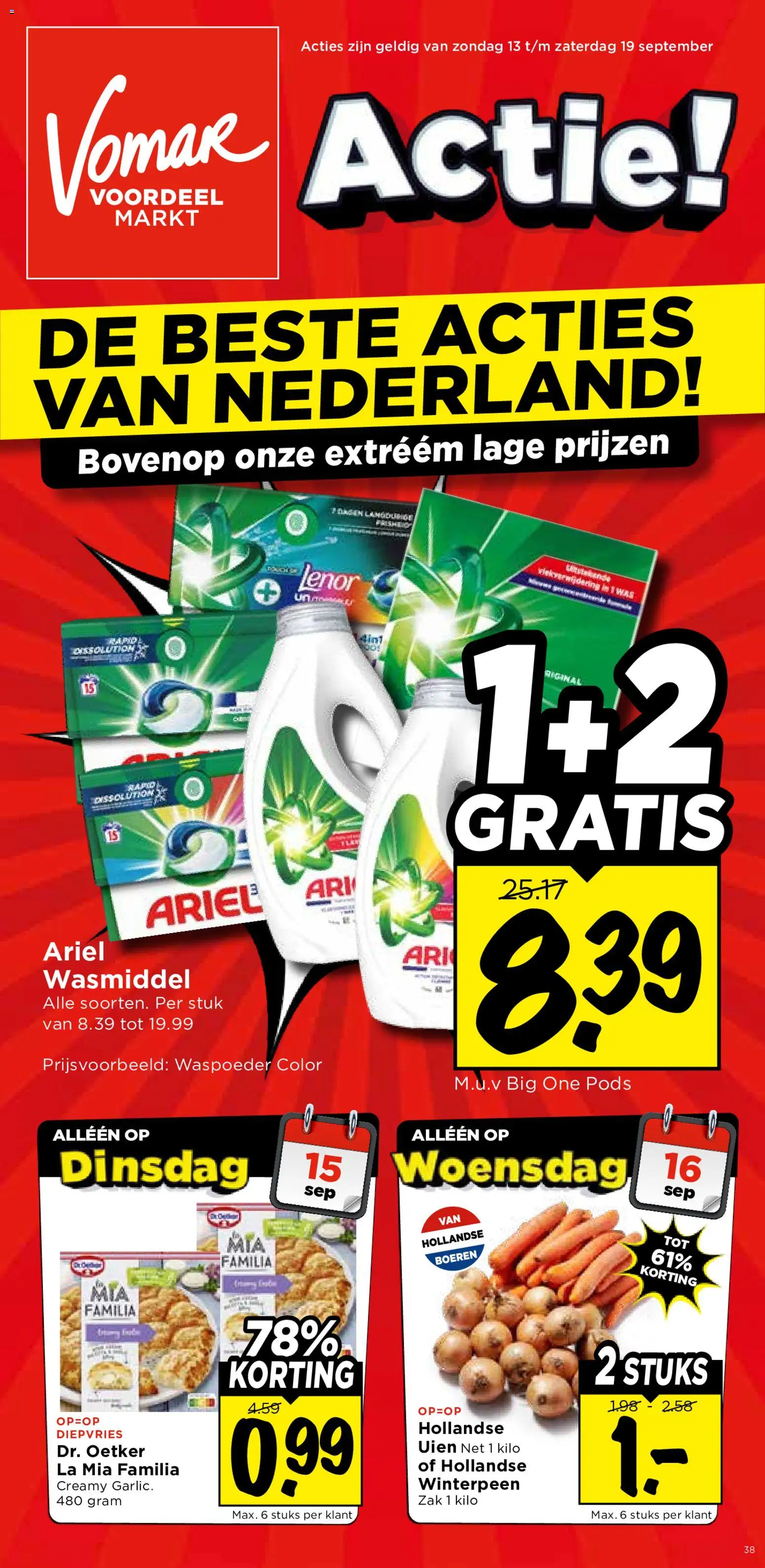 Voorbeeld van Vomar folder van winkel Vomar geldig vanaf 13-09-2026 - La, Wasmiddel, Zak