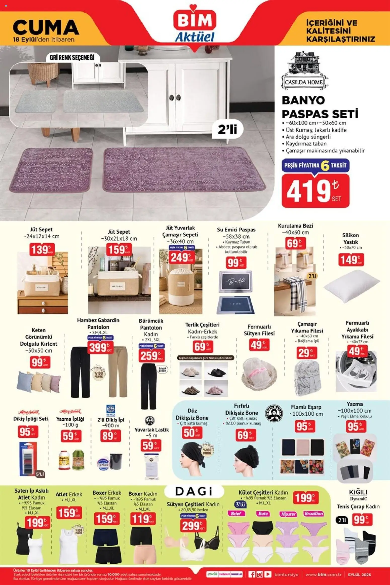BİM BİM - Katalog Cuma 18.09.2026 - Broşürünün önizlemesi
