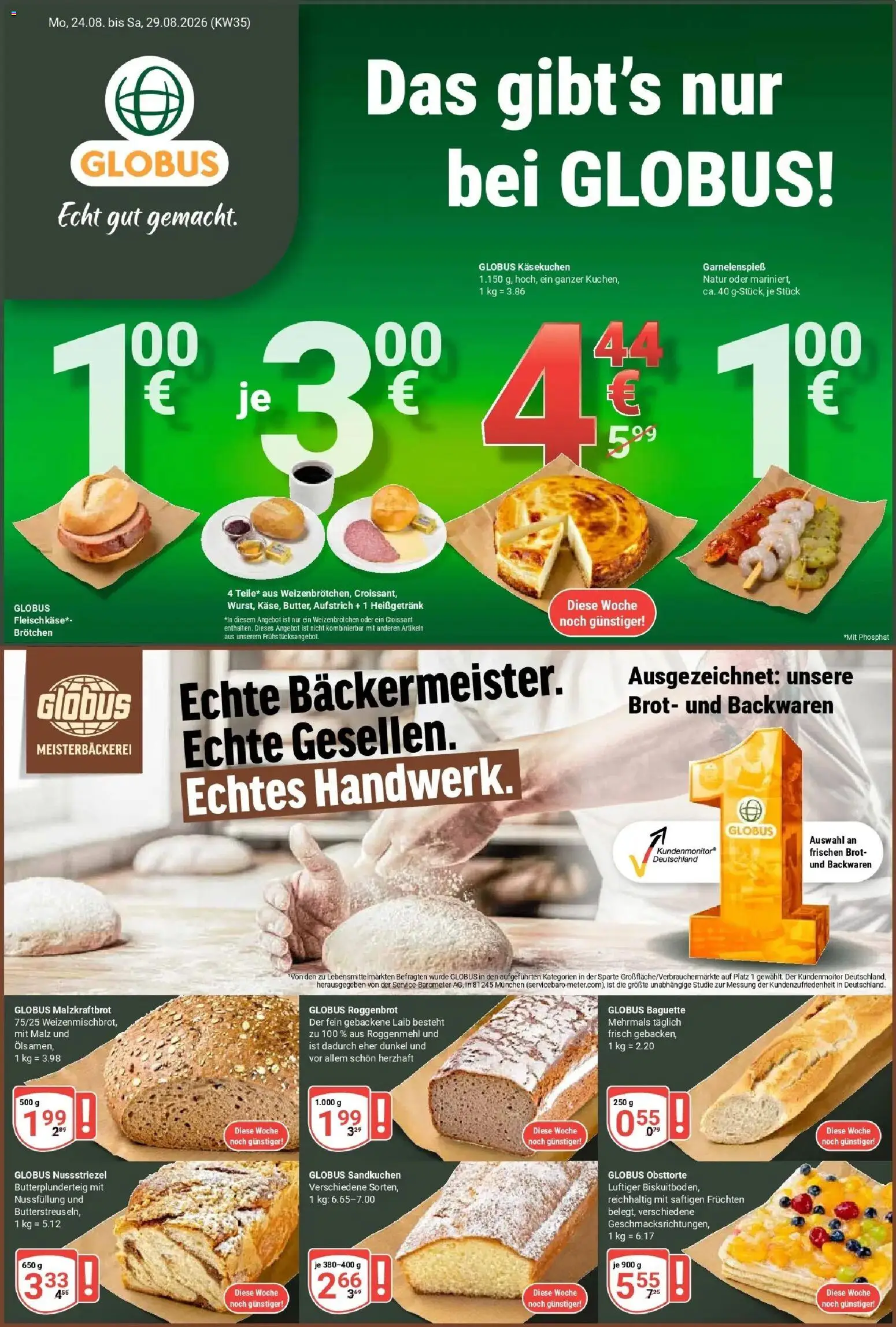 Vorschau von dem Prospekt des Geschäftes Globus, gültig ab dem 24.08.2026