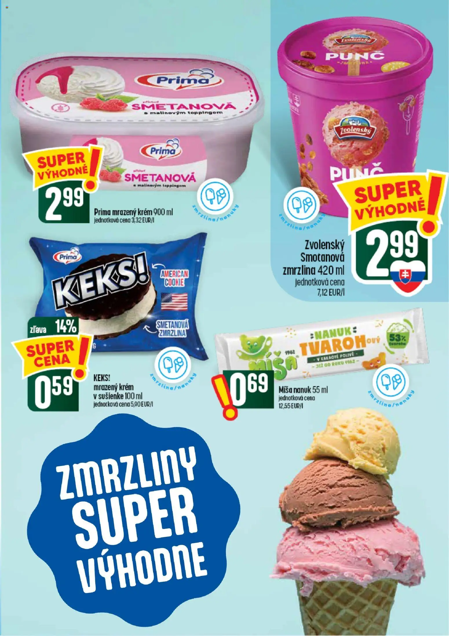 Náhľad COOP Jednota letáku platného od 10.09.2026 - Zmrzlina, Nanuk, Krém