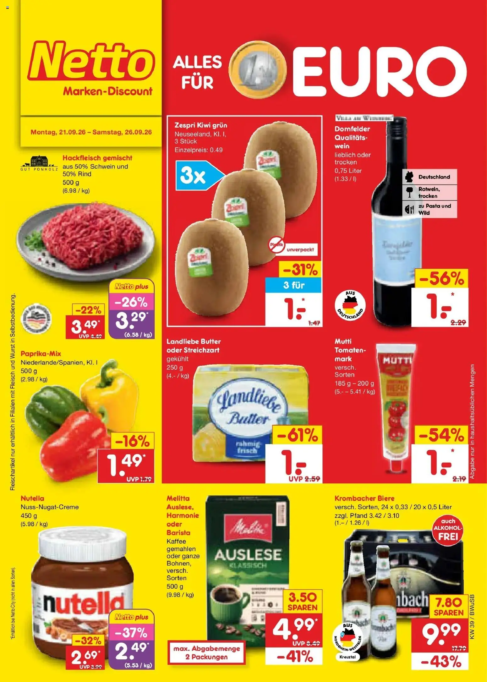 Vorschau von dem Prospekt des Geschäftes Netto Marken-Discount, gültig ab dem 21.09.2026