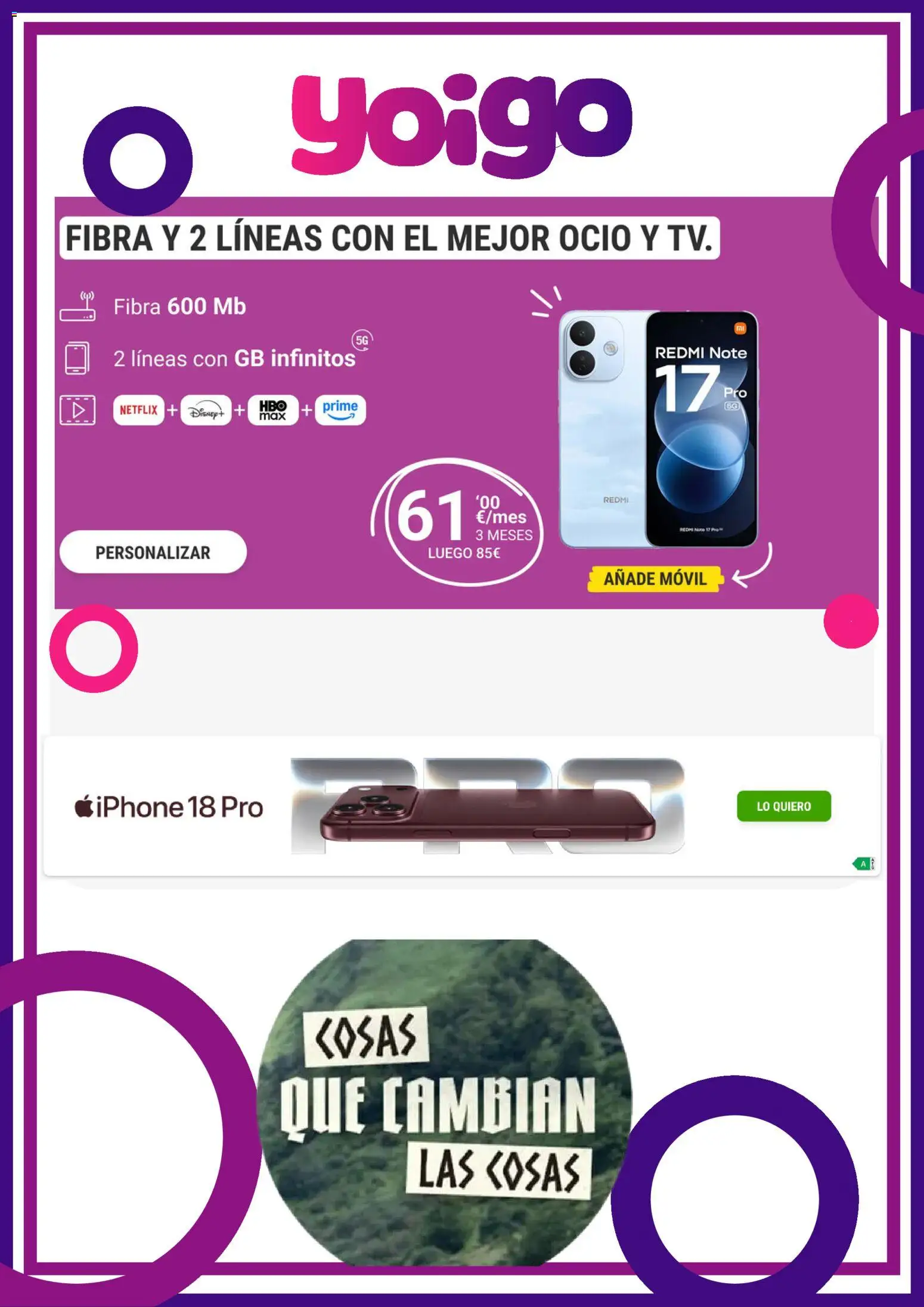 Vista previa del folleto de la tienda Yoigo válido desde el 15/10/2026 - Iphone, Móvil
