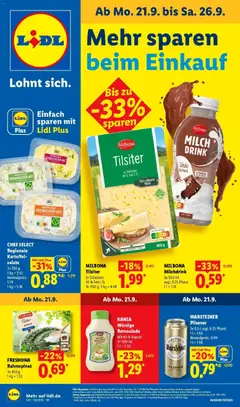 Vorschau von dem Prospekt des Geschäftes Lidl, gültig ab dem 21.09.2026