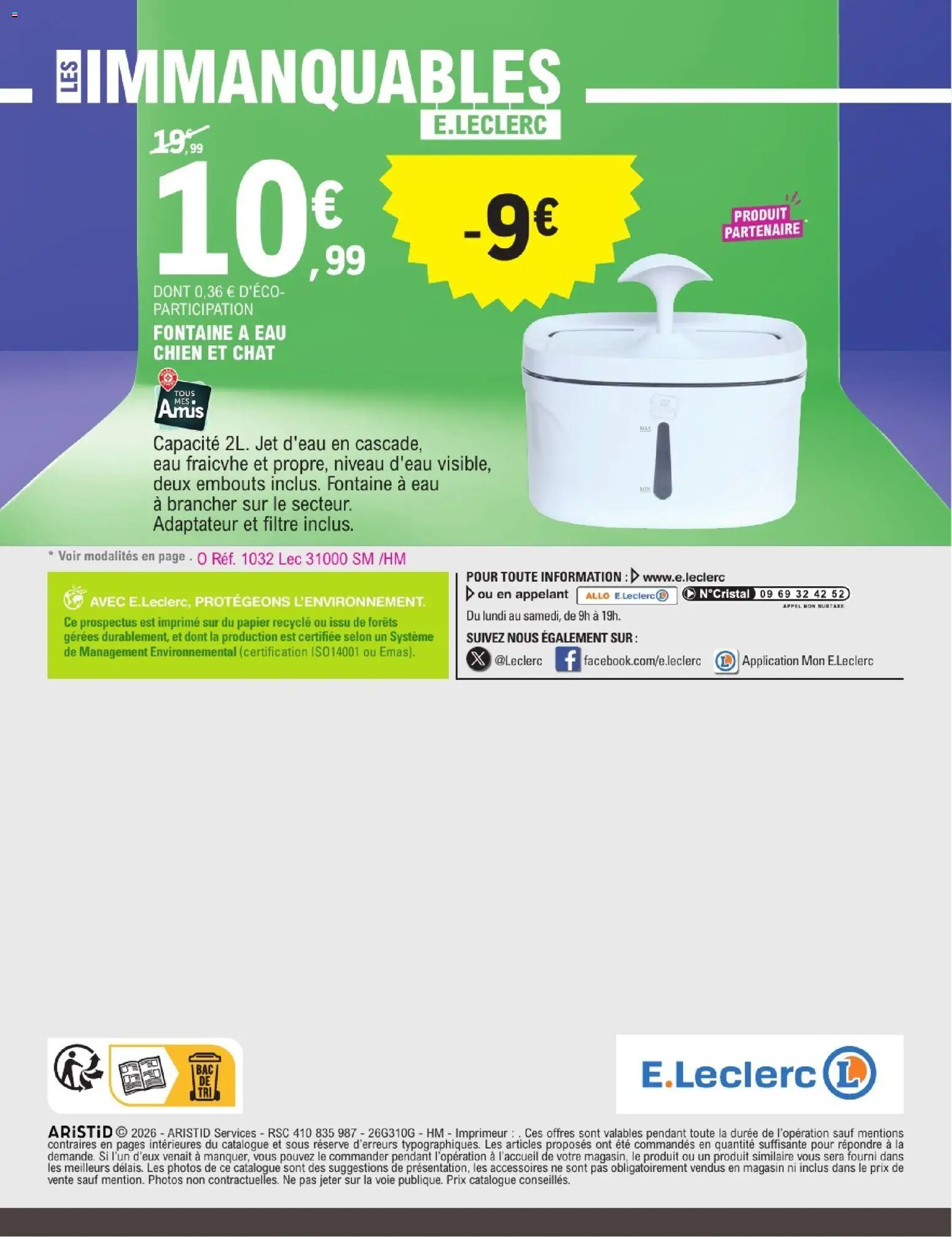 Prévisualisation de E.Leclerc catalogue du magasin E.Leclerc formulaire valide 27/10/2026