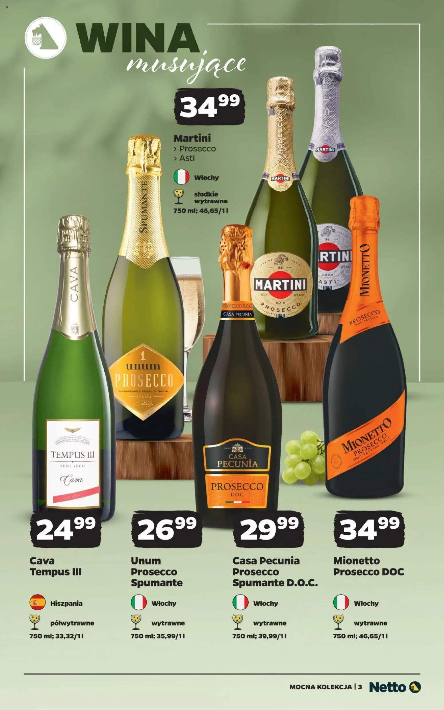 Pogląd gazetki "Netto gazetka - Mocna Kolekcja" ze sklepu Netto ważnej od 12.10.2026 - Prosecco, Martini, Martini asti, Cava, Martini prosecco, Mionetto prosecco, Wina musujące