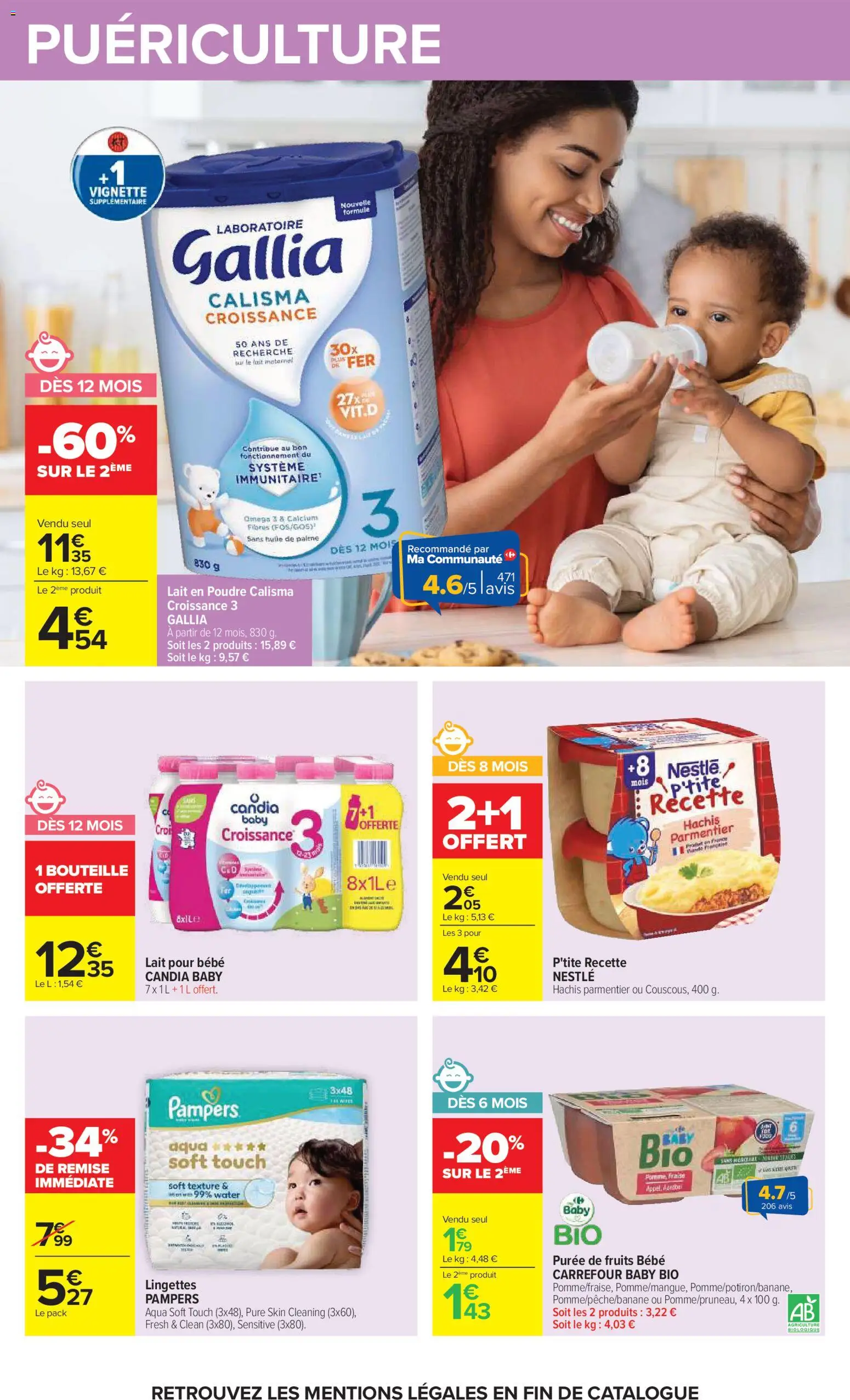 Prévisualisation de Carrefour Vos promos du quotidien du magasin Carrefour formulaire valide 27/10/2026 - Fruits, Fraise, Lait, Huile, Bouteille, Candia, Poudre, Lait en poudre