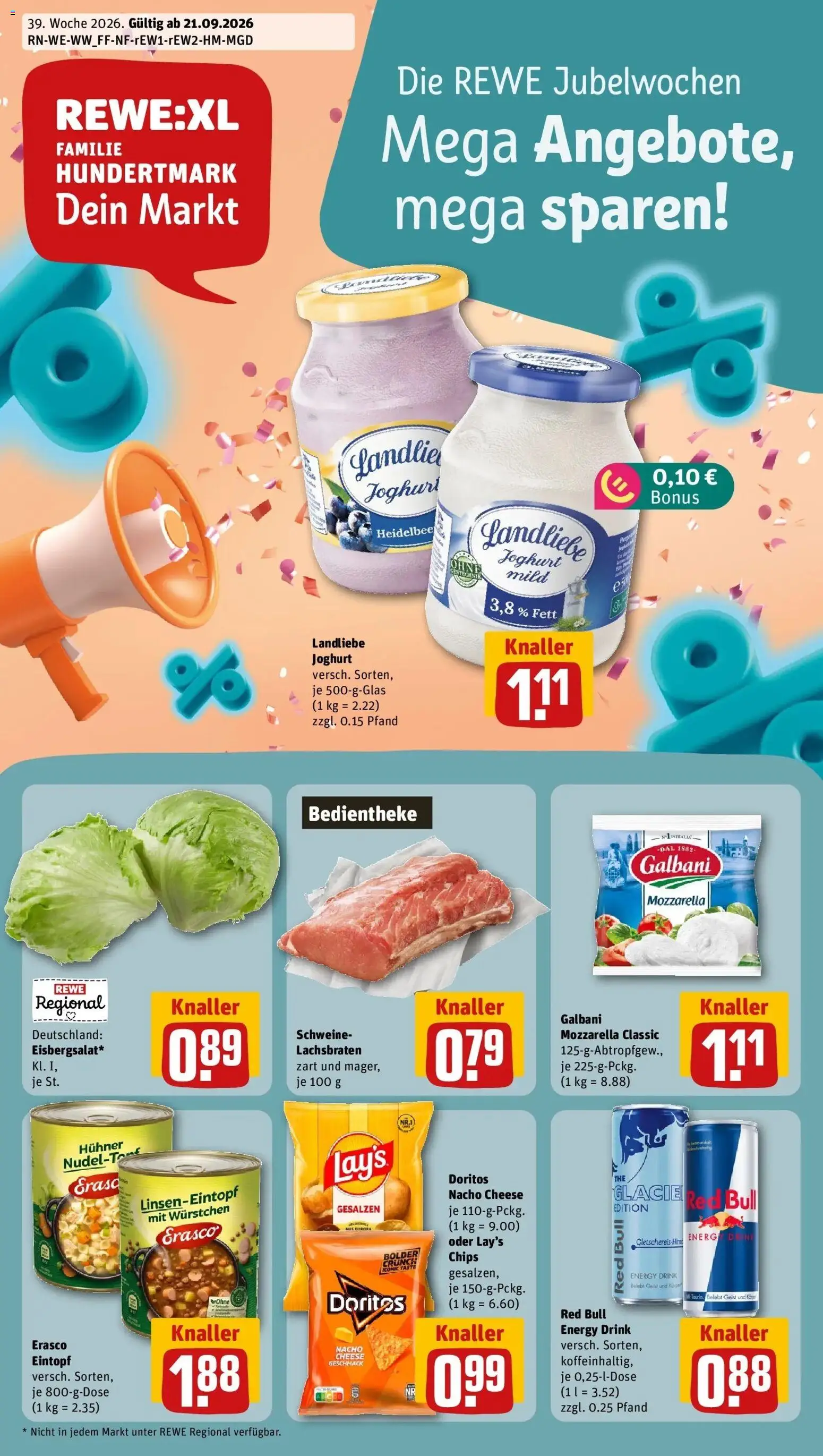 Vorschau von dem Prospekt des Geschäftes Rewe, gültig ab dem 21.09.2026