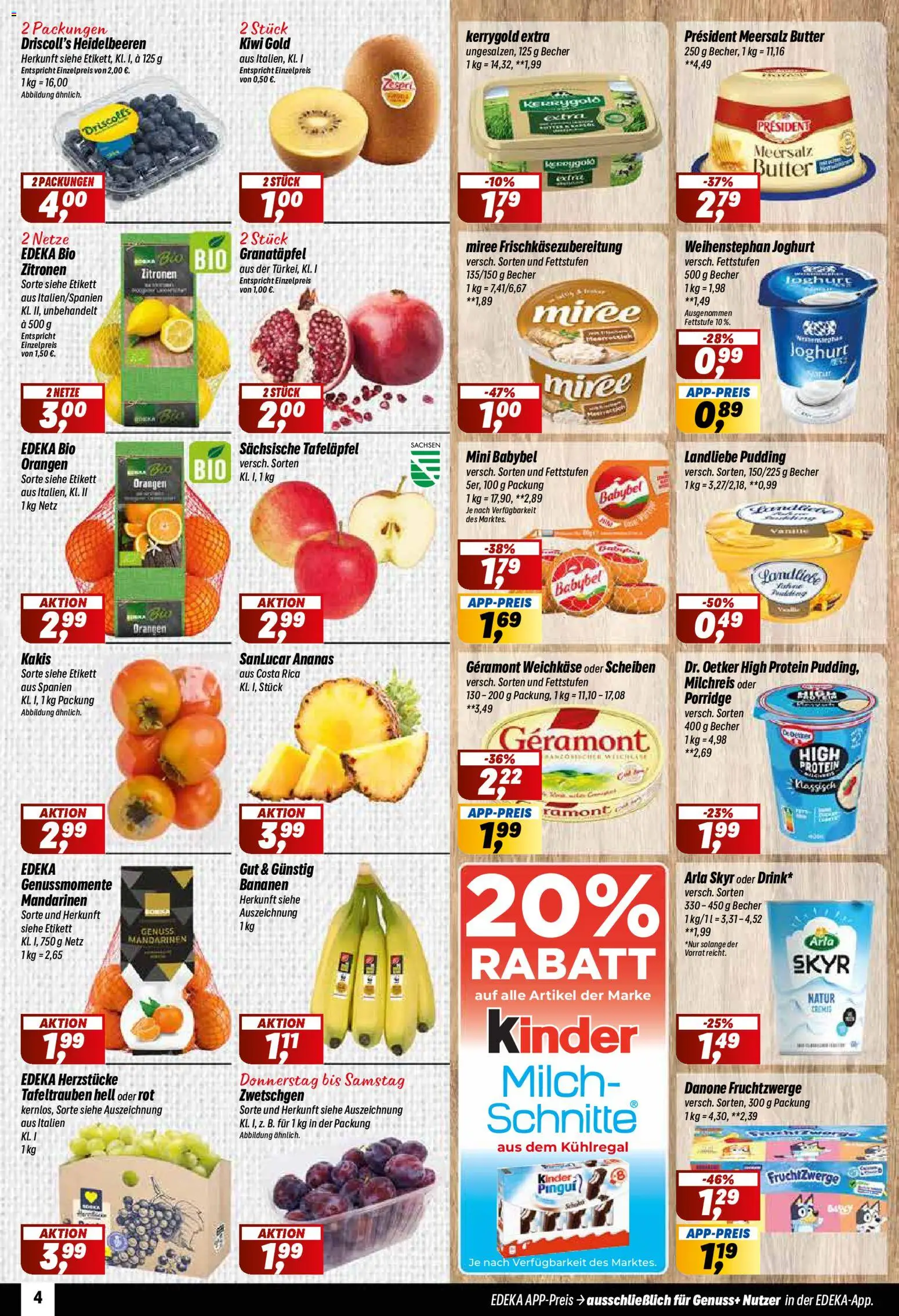 Vorschau von dem Prospekt des Geschäftes Simmel, gültig ab dem 02.11.2026 - Butter, Kiwi, Joghurt, Milch, Ananas, Zitronen, Zwetschgen, Fruchtzwerge