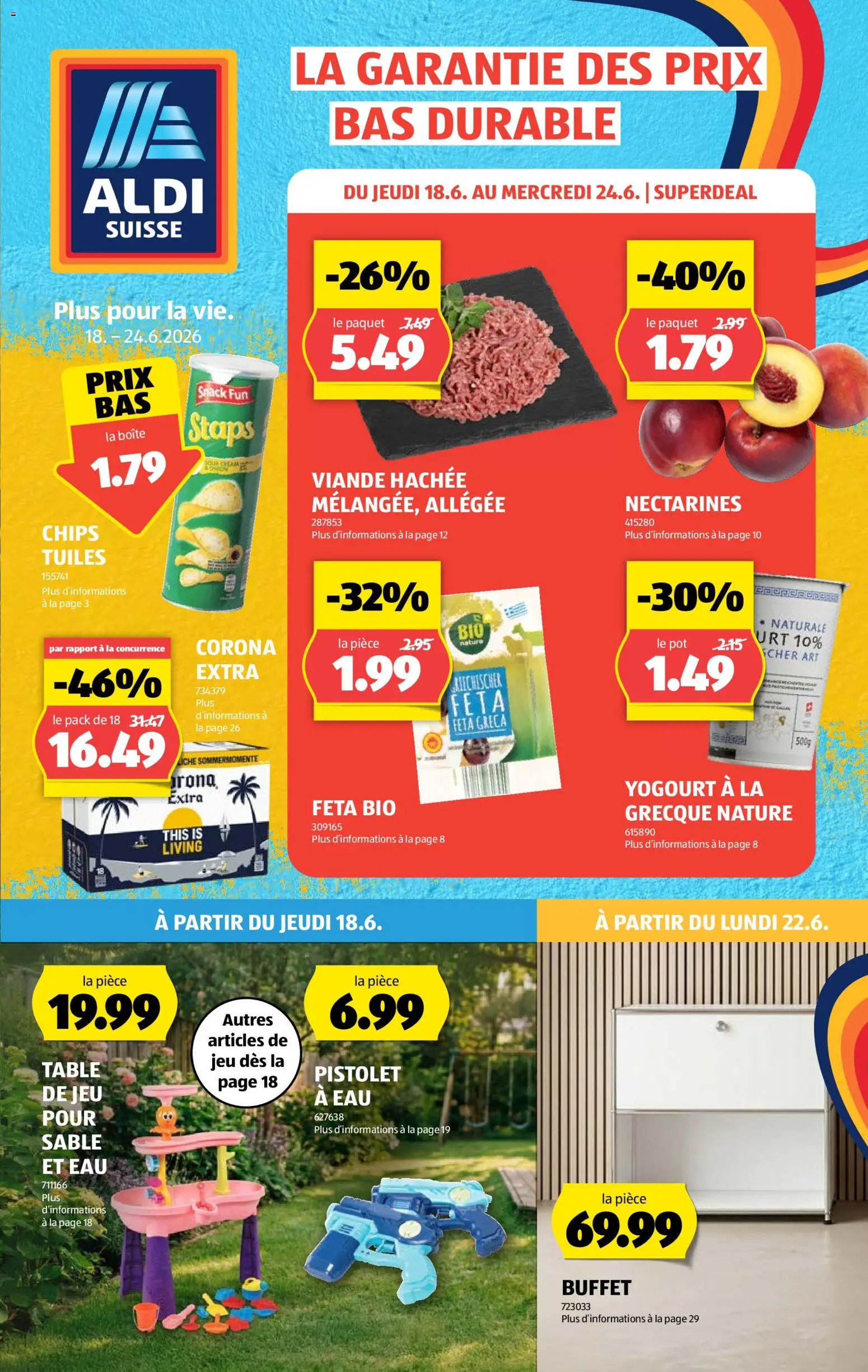 Vorschau des Merkblatts Aldi aktionen FR vom Shop Aldi gültig von 18.06.2026 bis 24.06.2026