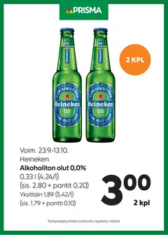 Kaupan Prisma Prisma Heineken esikatselu, voimassa 23/09/2026