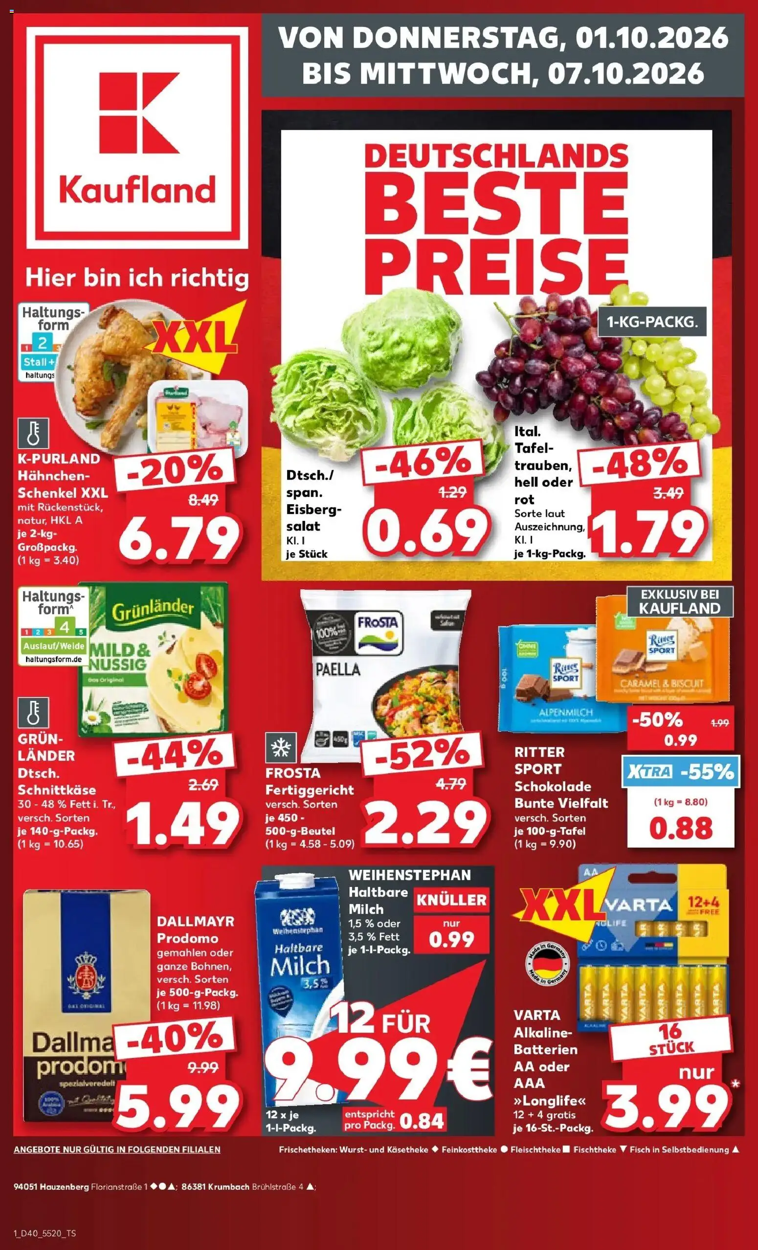 Vorschau von dem Prospekt des Geschäftes Kaufland, gültig ab dem 01.10.2026