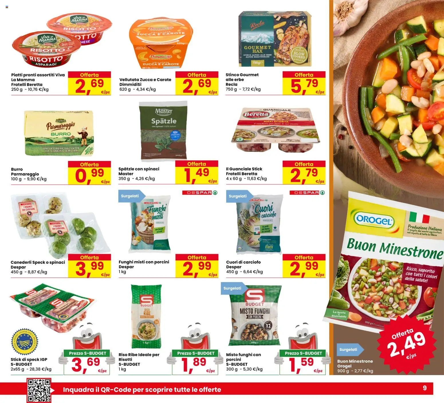 Anteprima dell'opuscolo Eurospar volantino Chirignago dal negozio Eurospar valido da 15/10/2026 - Funghi, Zucca, Spatzle, Piatti, Riso, Burro, Erbe, Piatti pronti