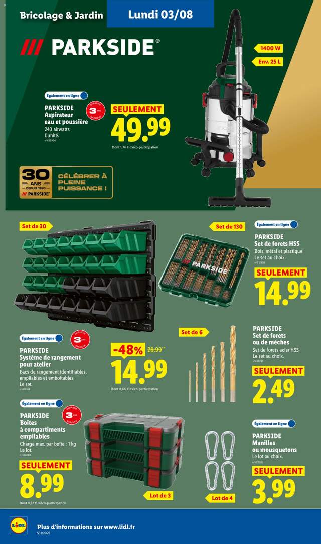 Nouveau catalogue Lidl à partir du 30/07