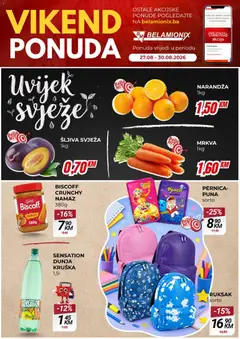 Pregled letka Belamionix vikend ponuda trgovine Belamionix vrijedi od 27.08.2026