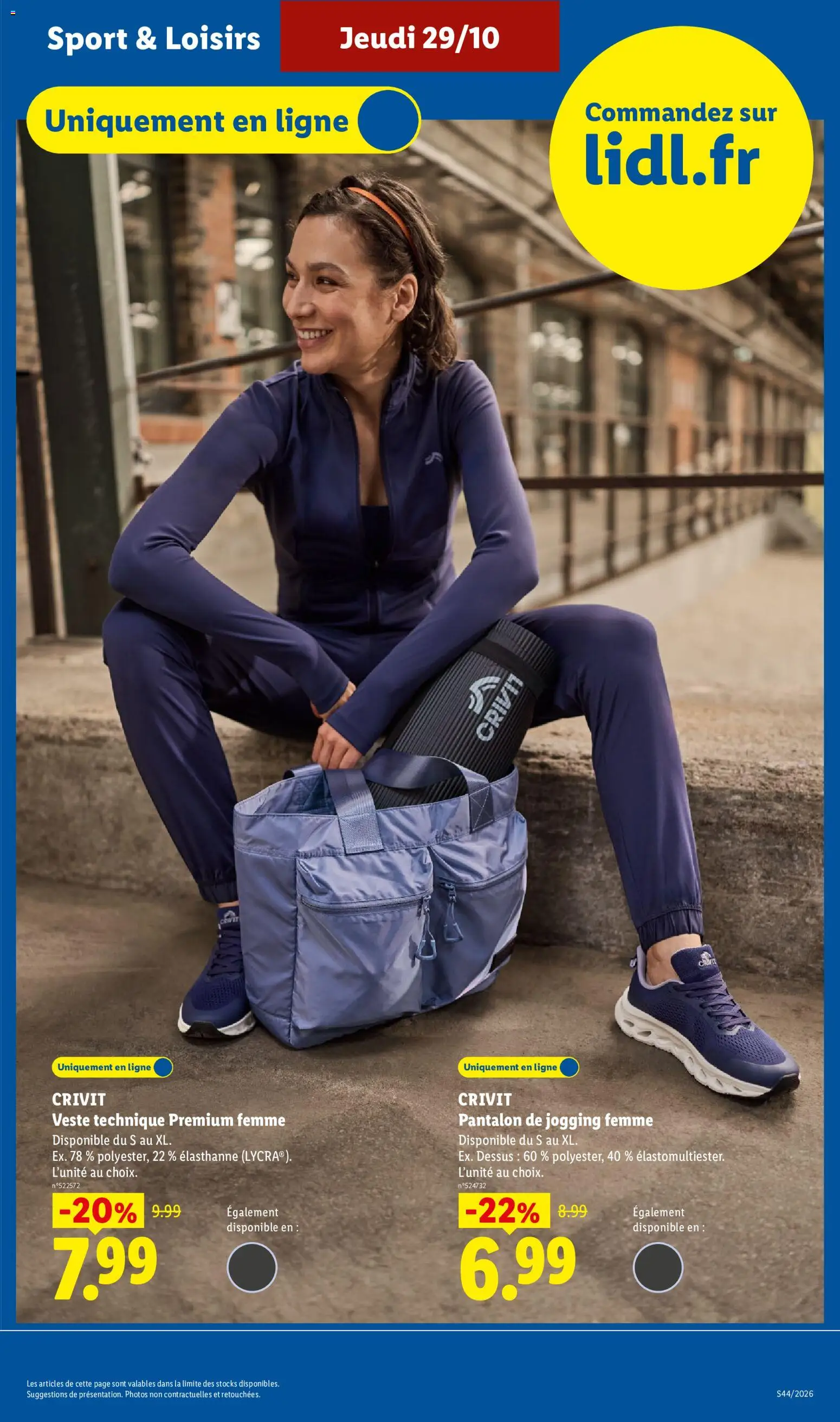 Prévisualisation de LIDL catalogue du magasin LIDL formulaire valide 29/10/2026 - Veste, Pantalon, Jogging femme, Crivit